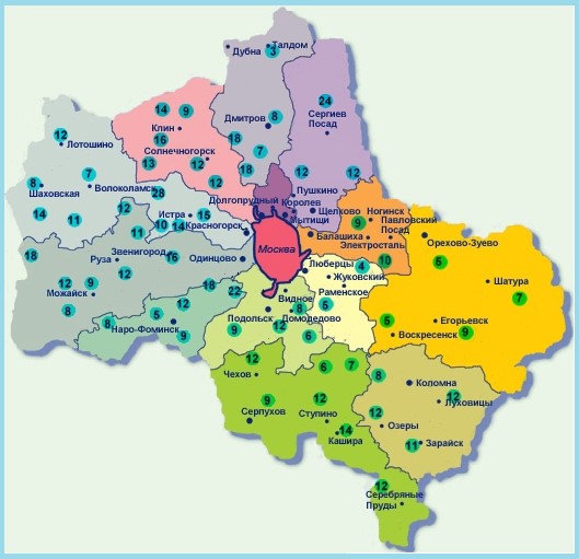 карта глубин копка колодца Московская область